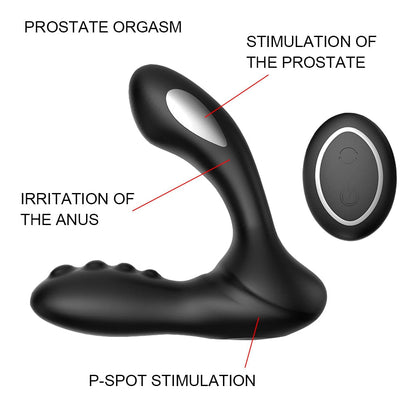 IKOKY 8 Speed Electric Shock Anal Dildo Vibrator Prostate Massager Perineum Stimulator Sex Toys for Men Women Gay Anal Butt Plug