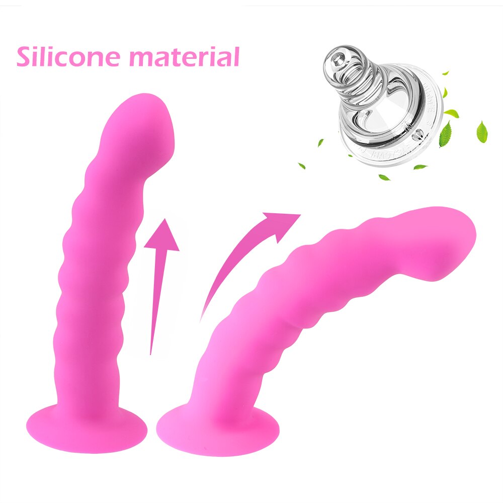 IKOKY Anal Plug Prostate Massager Strong Sucker Silicone Bead Dildo Vaginal Stimulator Sex Toys for Man Woman G-spot Stimulation