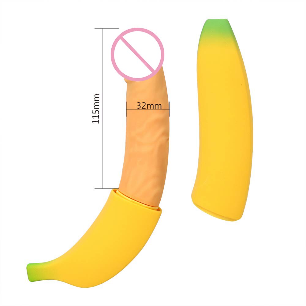 Female Masturbator Realistic Dildo Banana Vibrator Sex Toys for Women 7 Speed G-spot Vagina Stimulator