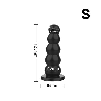 IKOKY Liquid Silicone 5 Beads Big Dildos Anal Plugs Strong Suction Cup Female Male Masturbator Butt Plug Sex Toys for Women Men