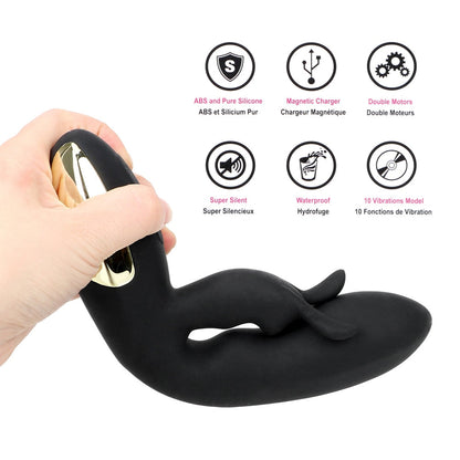 IKOKY Sex Toys for Women Rabbit Vibrator Clitoris Stimulator G-spot Silicone Adult Product