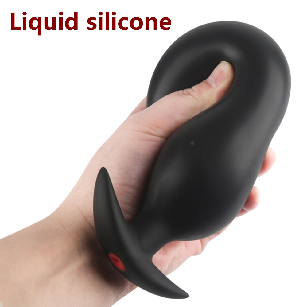 Inflatable ปั๊ม Anal ปลั๊กซิลิโคน Super Big Butt Plug Dildo นวดต่อมลูกหมาก Anus Extender Dilatador Sexules ของเล่นสำหรับผู้หญิง