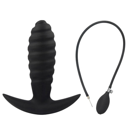 Inflatable ปั๊ม Anal ปลั๊กซิลิโคน Super Big Butt Plug Dildo นวดต่อมลูกหมาก Anus Extender Dilatador Sexules ของเล่นสำหรับผู้หญิง