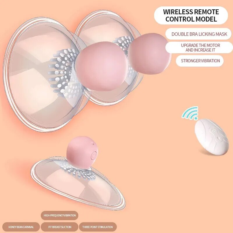 Rechargeable Nipple Vibrator Breast Massager Breast Enlargement for Women Adult Sex Toy Devotion Breast Massager