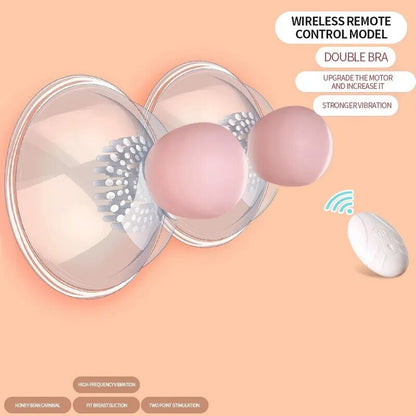 Rechargeable Nipple Vibrator Breast Massager Breast Enlargement for Women Adult Sex Toy Devotion Breast Massager
