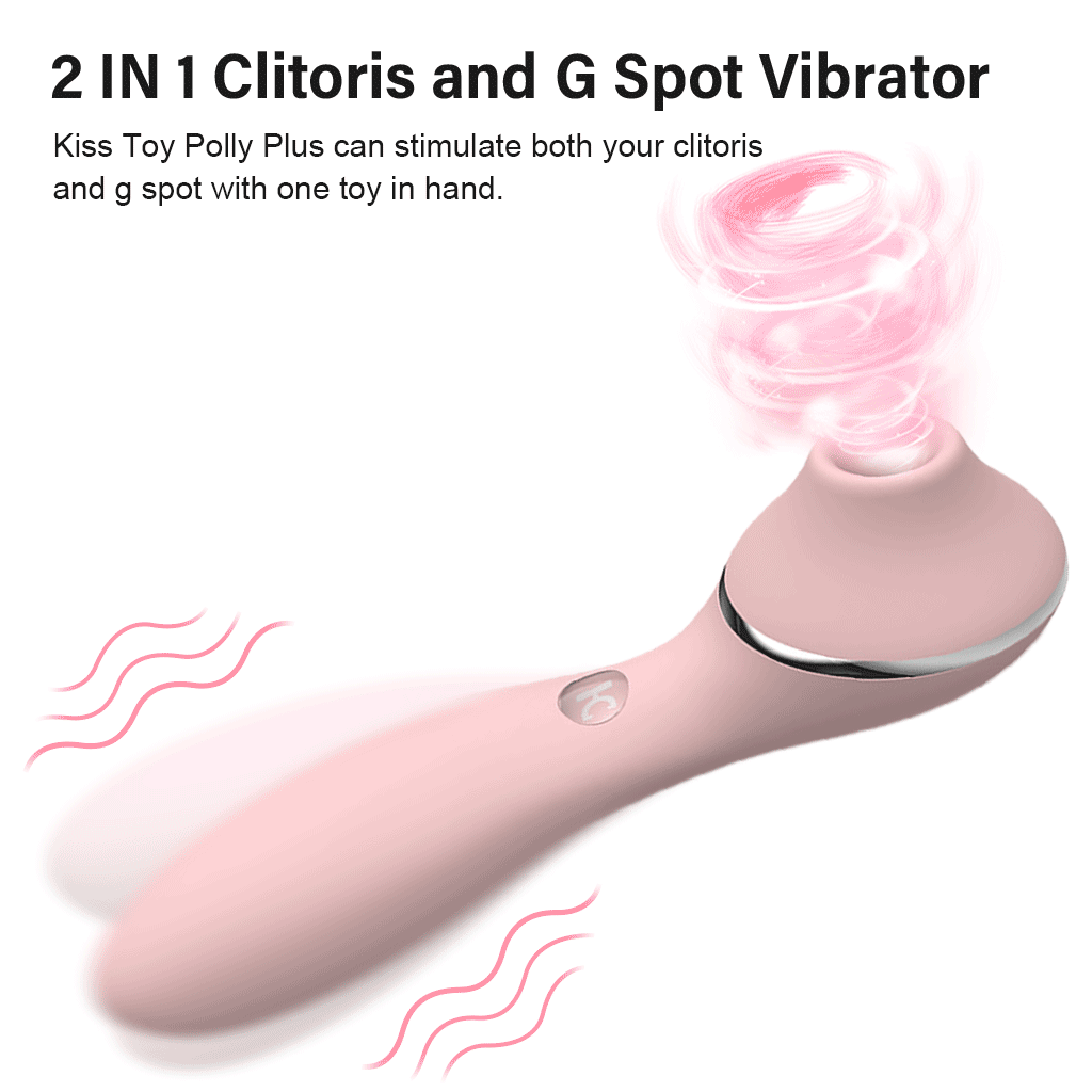 KISTOY Polly Plus 2ใน1เครื่องทำความร้อน Vibrator Clitoris ดูด G จุดกระตุ้น Vibrating Dildo เซ็กซ์ทอยสำหรับสตรี