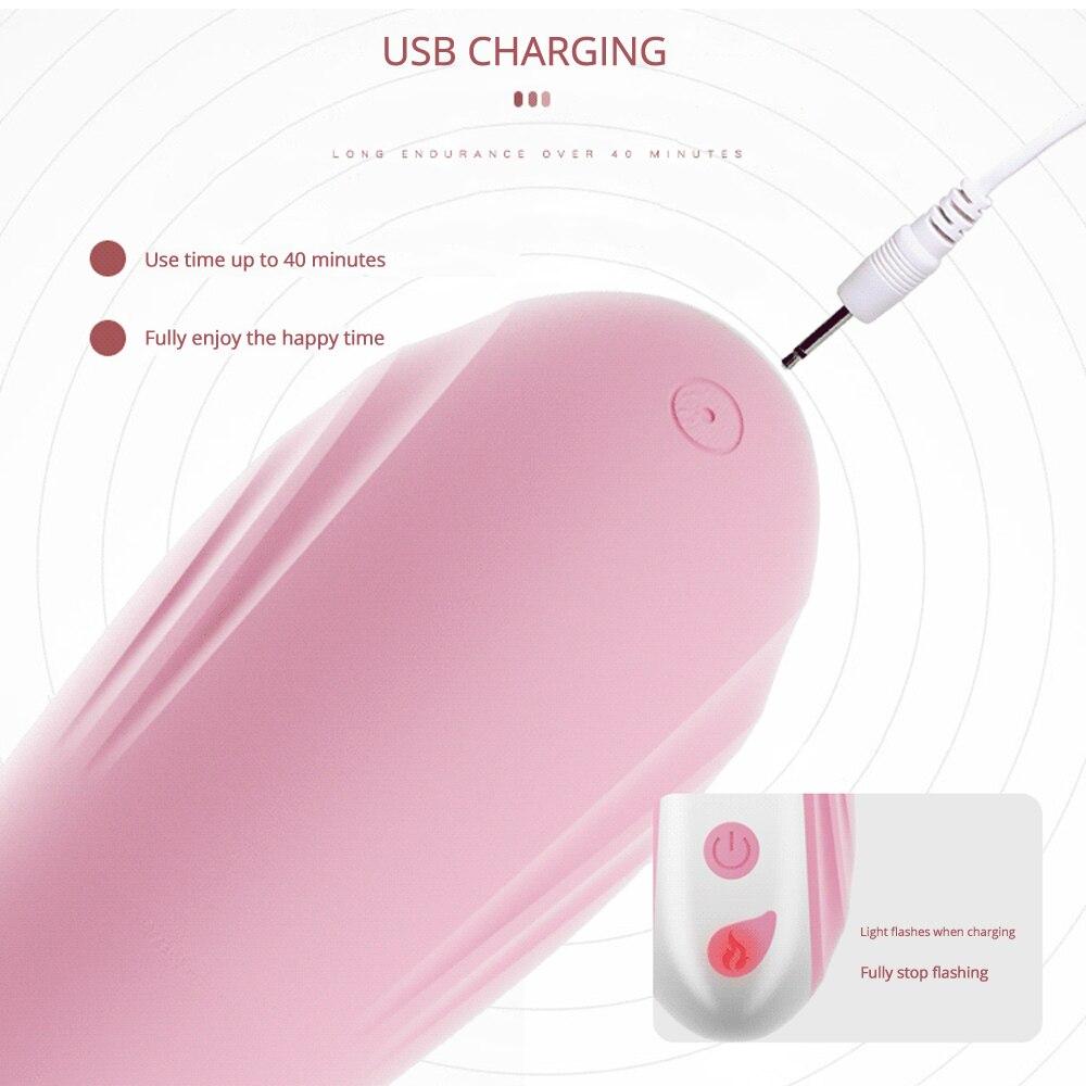 Licking Vibrating Rabbit Vibrator Telescopic Vibrator Swing Heating Fidget Pink Adult Product Sex Toys For Woman Masturbator