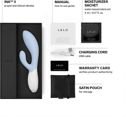 LELO INA 3 เครื่องสั่นกระต่าย G-Spot สำหรับผู้หญิง เครื่องสั่นกระต่ายสำหรับผู้หญิงพร้อมโหมดสั่น 10 โหมด ของเล่นผู้ใหญ่