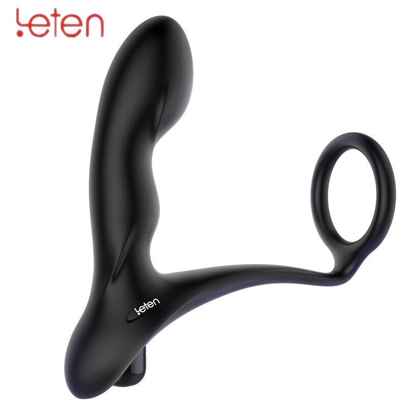 Leten 10 สปีด ซิลิโคน เครื่องนวดต่อมลูกหมาก จุกเสียบทวาร ของเล่นทางเพศสำหรับชาย หญิง ผู้ชาย เม็ดบีททวารนุ่ม ผลิตภัณฑ์ทางเพศสำหรับผู้ใหญ่