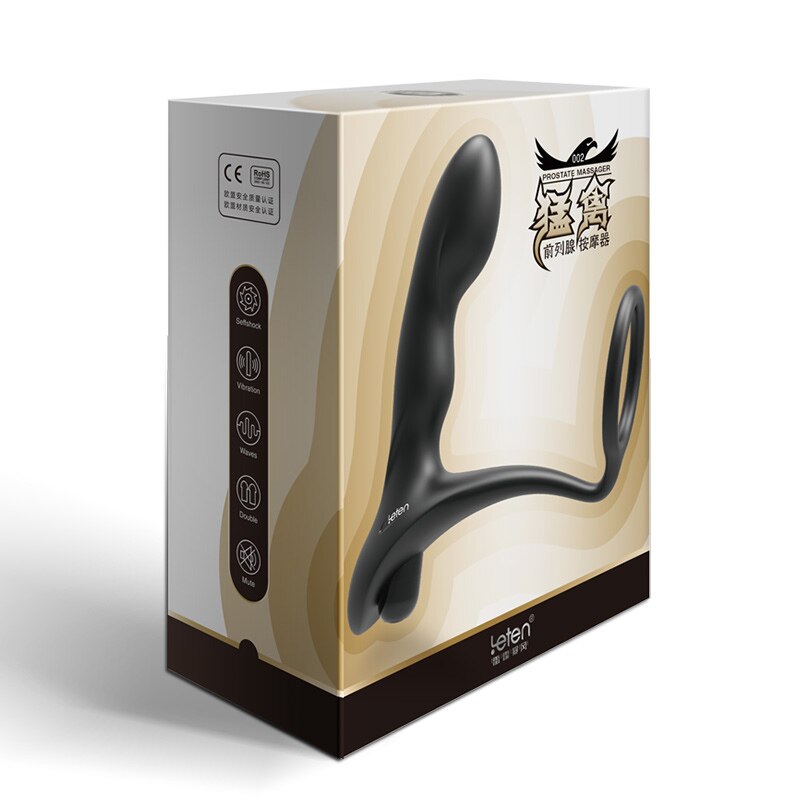 Leten 10 สปีด ซิลิโคน เครื่องนวดต่อมลูกหมาก จุกเสียบทวาร ของเล่นทางเพศสำหรับชาย หญิง ผู้ชาย เม็ดบีททวารนุ่ม ผลิตภัณฑ์ทางเพศสำหรับผู้ใหญ่