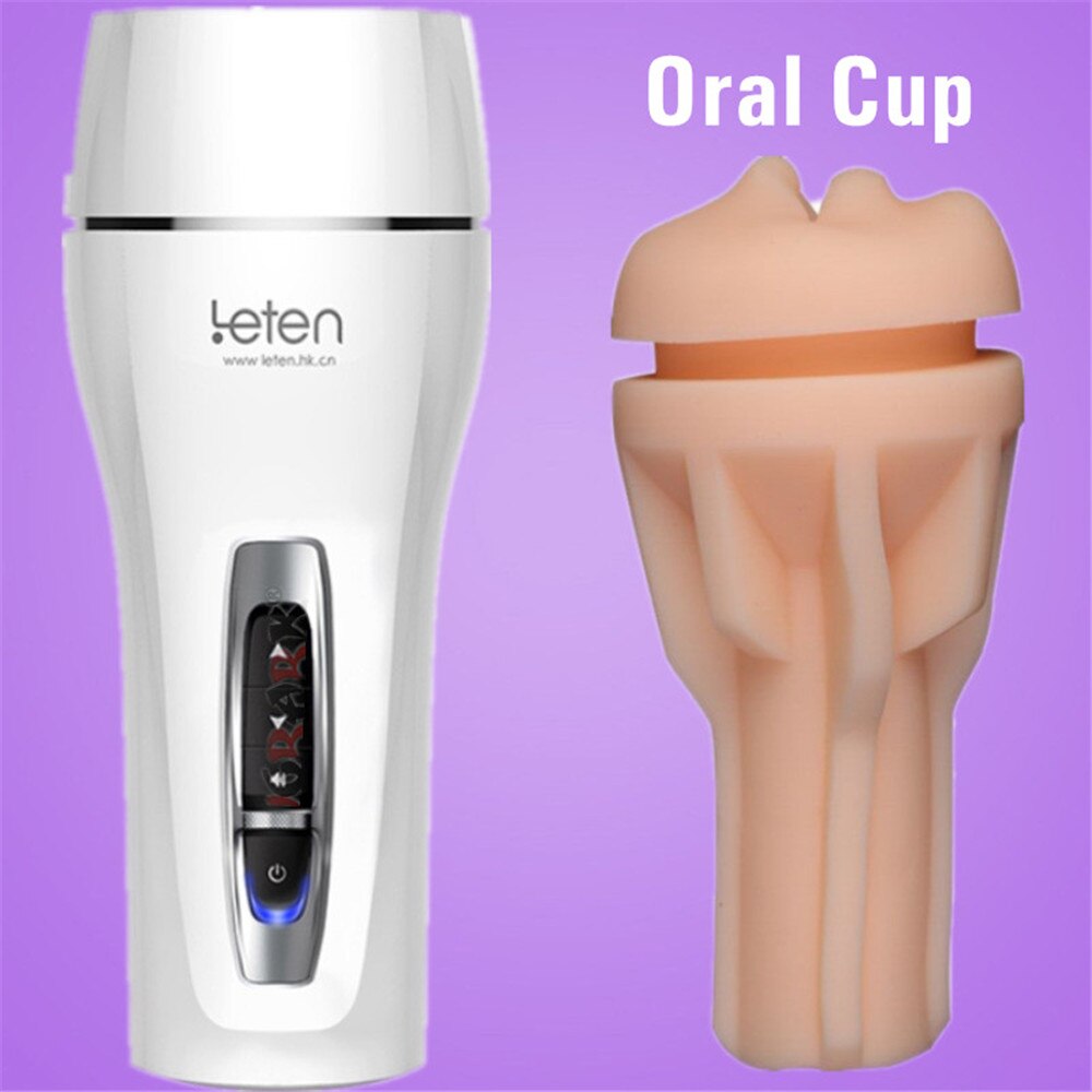 Leten อุปกรณ์ช่วยสำเร็จความใคร่สำหรับผู้ชาย ปลอกสำเร็จความใคร่ชายจำลองช่องคลอดและทวารหนัก ถ้วยสำเร็จความใคร่ของเล่นทางเพศสำหรับผู้ชาย
