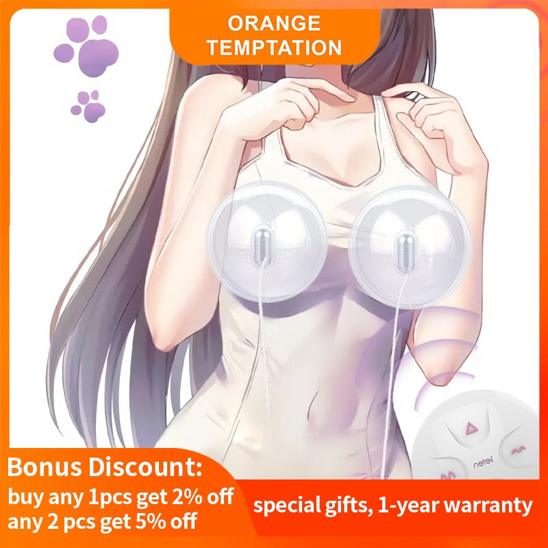 เครื่องปั๊มนม Leten ของเล่นผู้ใหญ่สำหรับผู้หญิง จุกดูด หัวนมยืด เครื่องนวดไวเบรเตอร์ควบคุมระยะไกล 10 โหมดการสั่น ดูดเลีย