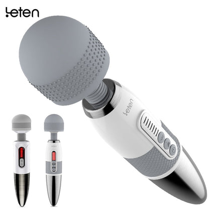 Leten Lightning เครื่องสั่นหัวใหญ่สำหรับช่วยตัวเองของผู้หญิง อุปกรณ์นวด AV Magic Wand กระตุ้นหัวนมและจุดซ่อนเร้น ของเล่นทางเพศสำหรับผู้หญิง