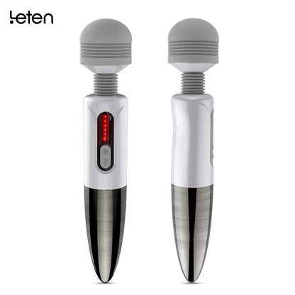 Leten Lightning เครื่องสั่นหัวใหญ่สำหรับช่วยตัวเองของผู้หญิง อุปกรณ์นวด AV Magic Wand กระตุ้นหัวนมและจุดซ่อนเร้น ของเล่นทางเพศสำหรับผู้หญิง