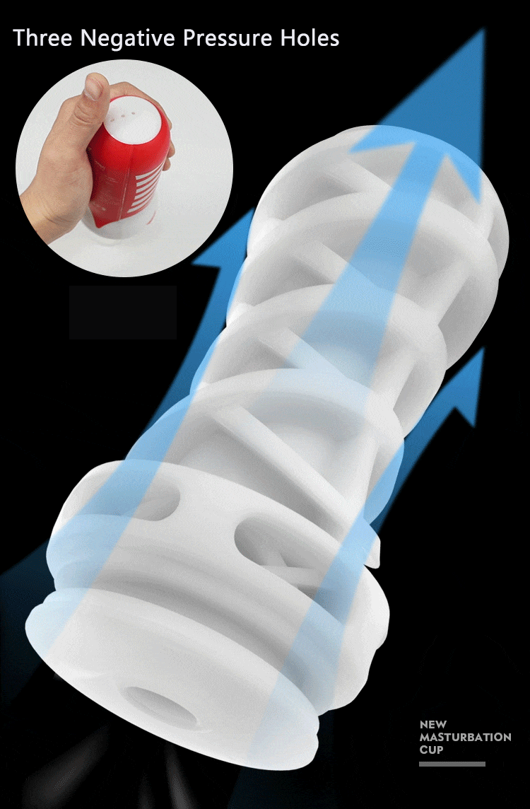 Leten Masturbator for Man Toys Men Three Stoma Air Sucking Products Fully Automatic Female Sex Moanning. Virtual Skin for Men