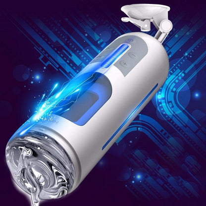 เครื่องช่วยสำเร็จความใคร่ชาย Leten Men Masturbator แบบยืดหดได้อัตโนมัติ ถ้วยช่วยสำเร็จความใคร่แบบลูกสูบ ของเล่นทางเพศสำหรับผู้ชาย