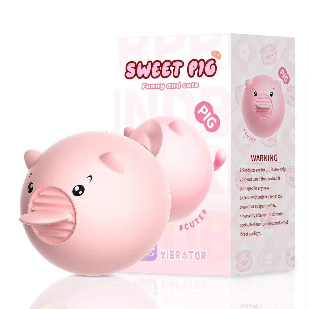 MINI หมูลิ้นเลีย Vibrator อุปกรณ์กระตุ้น G-spot สำหรับผู้หญิง 10 โหมด ชาร์จได้ เพื่อความสุขอย่างรวดเร็ว ...