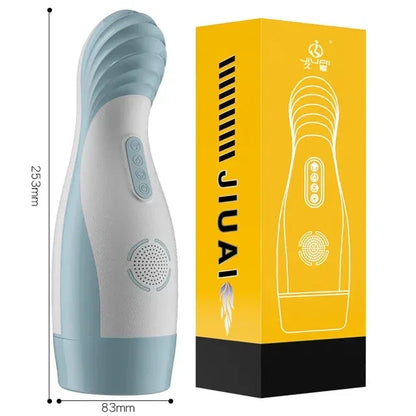 Male Masturbator Automatic Blowjob Cup Powerful Sucking Vaginal Mouth Intelligent Heated Masturbator Adult Sex Toys For Men