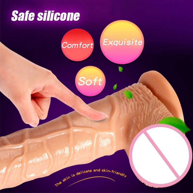 Realistic Female Vibrator Dildo Huge Remote Control Penis with Suction Cup G-Spot Masturbation Sex Toys for Women