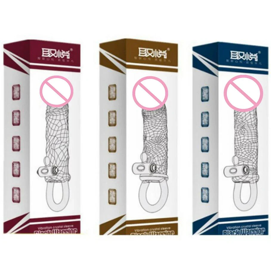Man Penis Extender Dildo Sex Toys Condones  Realistic Condoms for Men Penis Vibrator Sleeve Reusable Vibe Condoms Extend