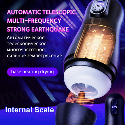 Masturbation สำหรับชาย Automatic Piston Telescopic อัจฉริยะอมควยดูด Masturbator Sex Machine สำหรับชายผู้ใหญ่ของเล่นสำหรับชาย