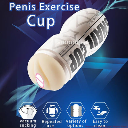 3D หี Masturbator ถ้วยช่องคลอดเทียมสมจริง ผู้ชายซิลิโคนถ้วยสำเร็จความใคร่แบบดูด Sex Shop ของเล่นทางเพศสำหรับผู้ชาย