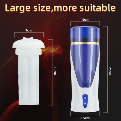 อัตโนมัติชาย Masturbator Cup Space Masturbation แฮนด์ฟรี Stroker 3ที่มีประสิทธิภาพ Thrusting โหมดจริงช่องคลอดช่องคลอดเพศของเล่นสำหรับผู้ชาย