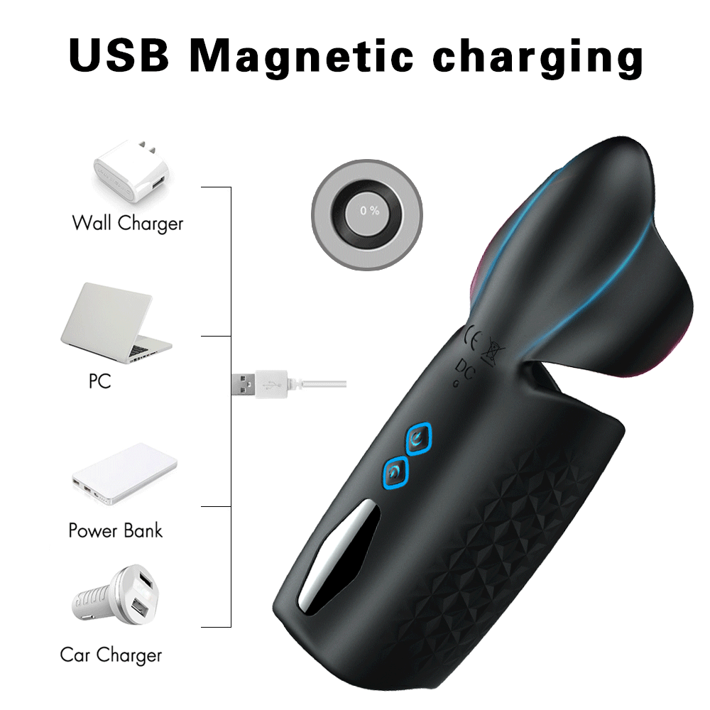 Male Cocksucking Masturbator for Men Penis Delay Trainer Electric Pulse Vibrator Automatic Oral Climax Glans Massage Pussy Toy