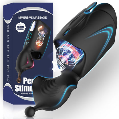 Male Cocksucking Masturbator for Men Penis Delay Trainer Electric Pulse Vibrator Automatic Oral Climax Glans Massage Pussy Toy
