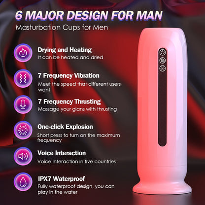 Automatic Male Masturbator Cup Suction Realistic Silicone Vagina Men's Glans Masturbating Men's Adult Sex Toy