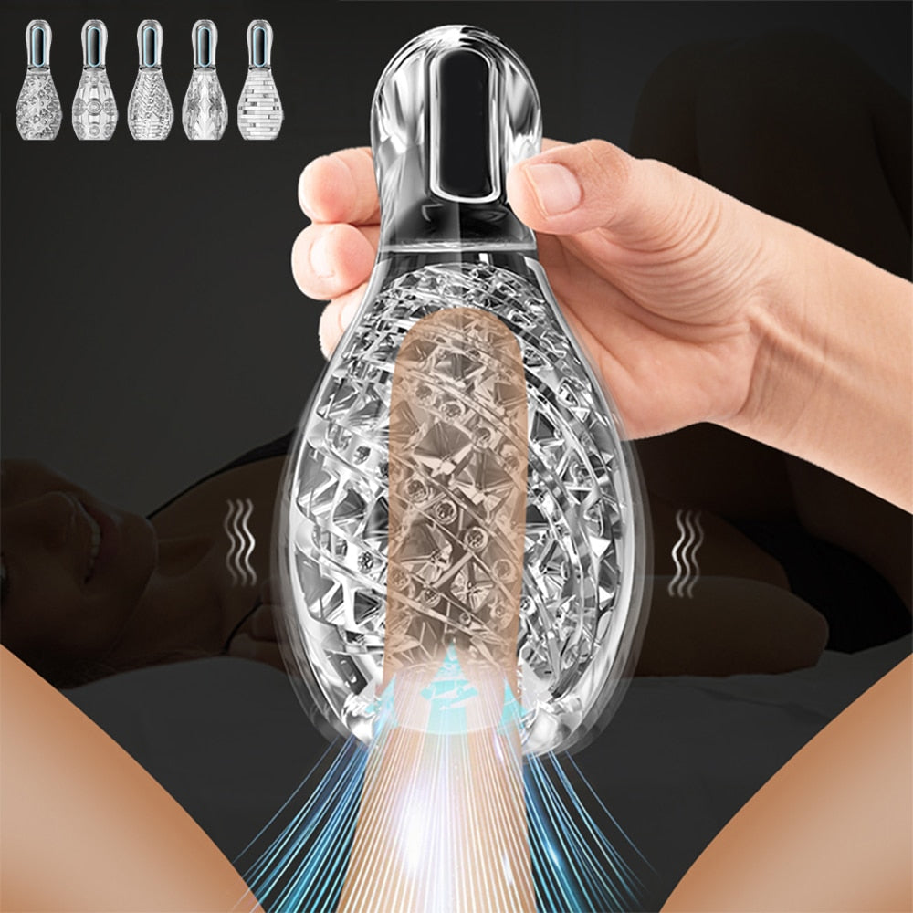 Automatic Sucking Masturbator Real Oral Sex Glans Trainer Penis Massager Cock Enlargement Glans Vibrator Sex Toys For Men