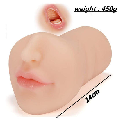 ชายอมควยคัพ Masturbator นุ่มจริงยางปลอมพ็อกเก็ตหี Thrust ช่องคลอดประดิษฐ์ Man Mouth การสำเร็จความใคร่ของเล่น