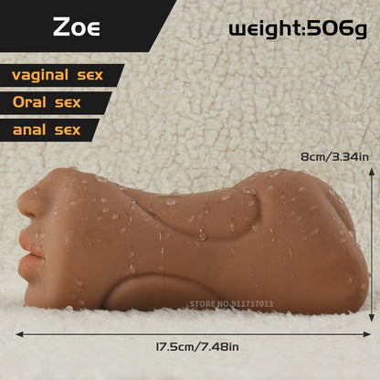 กระเป๋าจริงหีช่องคลอดประดิษฐ์ชาย Masturbators ถ้วยนุ่มลึกสมจริง Anal ซิลิโคน Sextoys Sex Toys