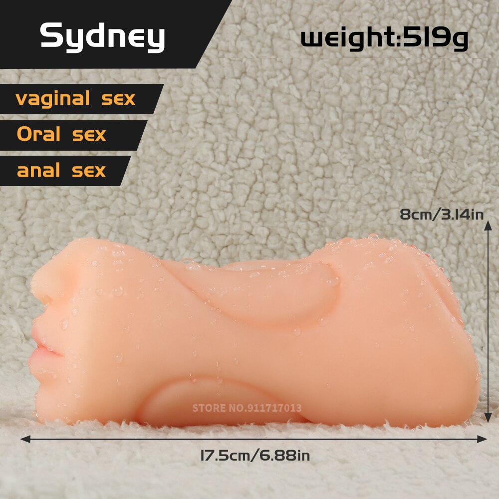กระเป๋าจริงหีช่องคลอดประดิษฐ์ชาย Masturbators ถ้วยนุ่มลึกสมจริง Anal ซิลิโคน Sextoys Sex Toys