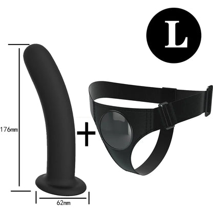 Men Strap On Dildo Panties Wearable Solid Penis Lengthen Sleeve Strapon Dildo Pants Harness Belt for Man Sex Toys For Woman Gay