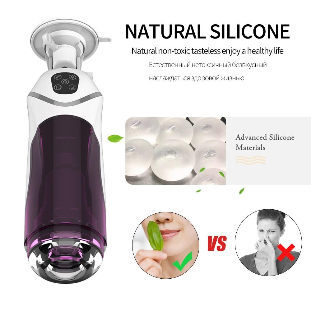 Men Vibrator Masturbator Cup Dick Telescopic Insertion Rotation Penis Sucking 10 Speeds Electric Adult Sex Toy for Man Sex Shops