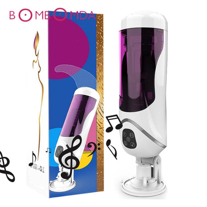 Men Vibrator Masturbator Cup Dick Telescopic Insertion Rotation Penis Sucking 10 Speeds Electric Adult Sex Toy for Man Sex Shops