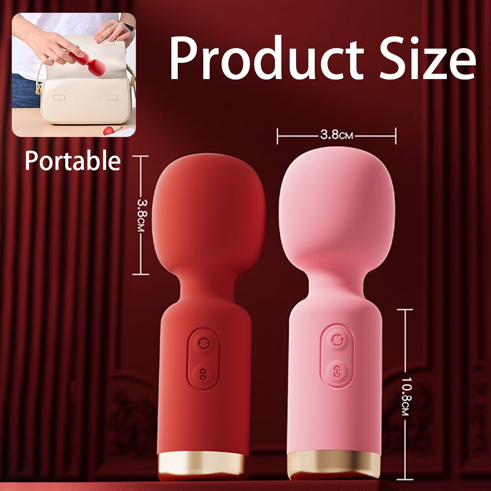 Mini AV Vibrator Magic Wand สำหรับผู้หญิงที่มีประสิทธิภาพ Clitoris Stimulator USB ชาร์จได้แบบพกพา Massager หญิงผู้ใหญ่สินค้าเซ็กซ์ทอย