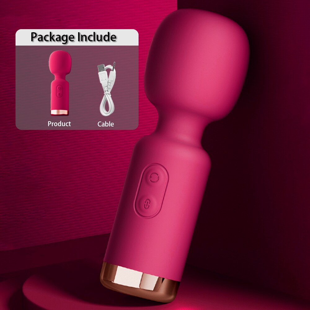 Mini AV Vibrator Magic Wand สำหรับผู้หญิงที่มีประสิทธิภาพ Clitoris Stimulator USB ชาร์จได้แบบพกพา Massager หญิงผู้ใหญ่สินค้าเซ็กซ์ทอย