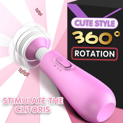 Mini AV Wand Tumbler Vibrator สำหรับหญิง อุปกรณ์ช่วยกระตุ้นอารมณ์ทางเพศหญิงแบบพกพา กระตุ้นหัวนมและคลิตอริส อุปกรณ์ช่วยสำเร็จความใคร่สำหรับผู้ใหญ่