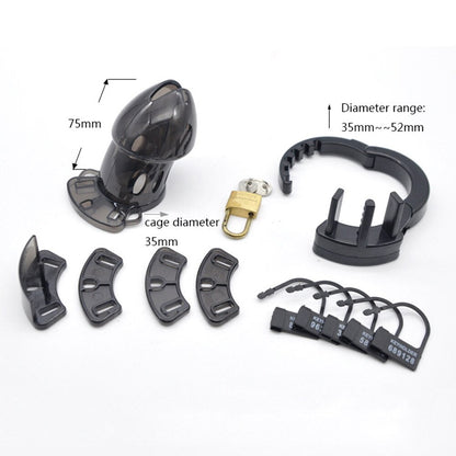 Mini Male Chastity Cock Cage Penis Belt Lock with Four Rings Gay G-spot Stimulator Adults Sex Toys for Man