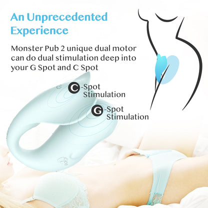 Monster Pub G-Spot Dual Motor Rechargeable Clitoral Vibrator Bluetooth Wireless APP Remote Control Vibrators for Women Sex Toy
