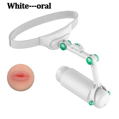 New Automatic Telescopic Wearable Male Masturbator Adjustable Articulate Arm Oral Anal Sex Machine Sex Toys for Men Masturbation