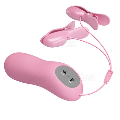 New Electric Shock Nipple Vibrator Vibrating Nipple Clamps Breast Massage Labia Clitoris Pussy Clip Vibrators Sex Toys for Women