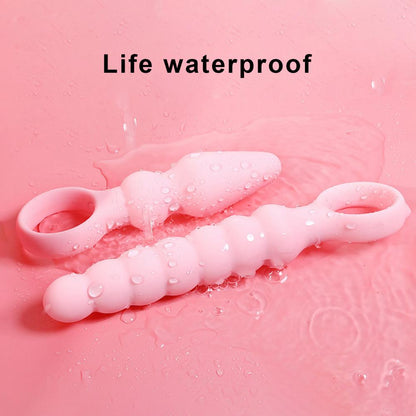 OLO Anal Plug Skin-friendly Smooth Universal 10 Frequency Vibration Silicone Female Prostate Massager Anal Beads Couple Sex Toys