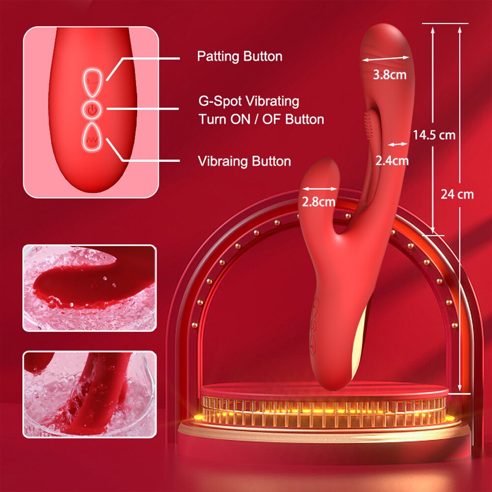 เครื่องนวดกระตุ้นคลิตอริส กระต่ายแบบสั่น G-spot สำหรับผู้หญิง ของเล่นทางเพศสำหรับผู้หญิง เครื่องช่วยสำเร็จความใคร่ สินค้าสำหรับผู้ใหญ่