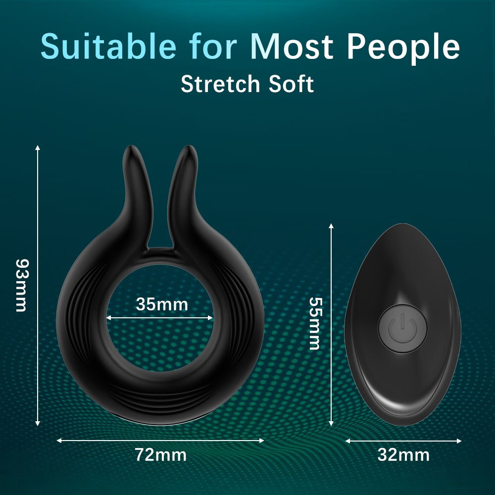 รีโมทไร้สาย Penis Vibrator แหวนสำหรับชาย ชะลอการหลั่ง Vibrating Cock แหวนชาย Masturbator เซ็กส์ทอยสำหรับผู้ใหญ่18