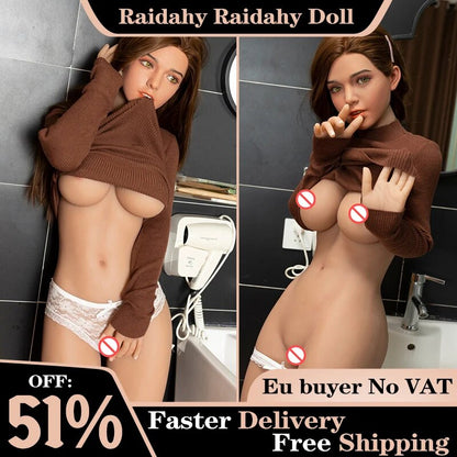 Raidahy 158ซม.จริง Sex ตุ๊กตาสำหรับชายผู้ใหญ่เหมือนจริงตุ๊กตารักสำหรับผู้ชาย Body Lifesize Oral Anal ช่องคลอดชาย Sex Toy