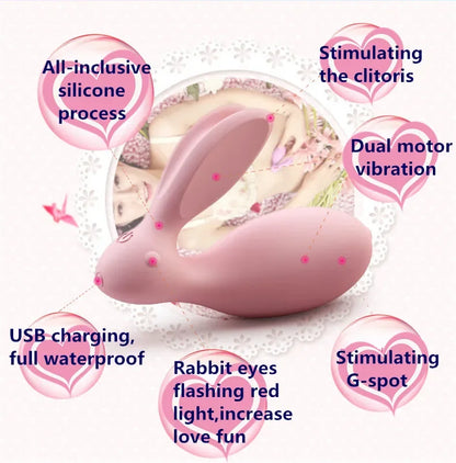 Remote Control Dual Motors Vibrating Egg Rabbit G Spot Clitoris Vagina Anal Stimulate Strapon Dildo Vibrators Sex toys for women