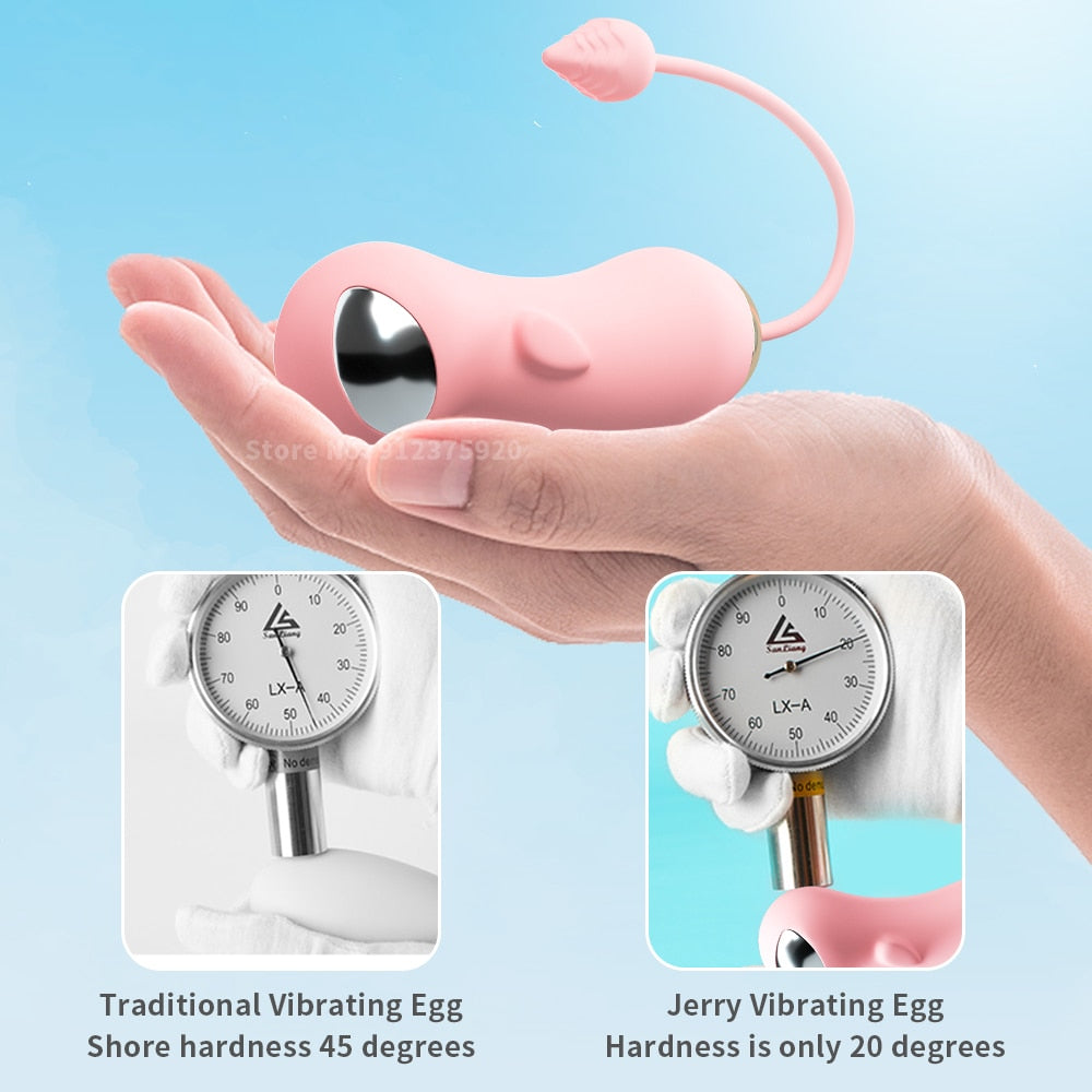 รีโมทคอนโทรลลูกเคเกลช็อกไฟฟ้าสำหรับสตรี กระตุ้นคลิตอริส เครื่องสั่นเซ็กส์ทอย อุปกรณ์ช่วยตัวเองของสตรี ไข่สั่น